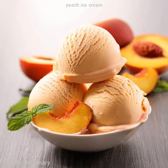 peach ice cream